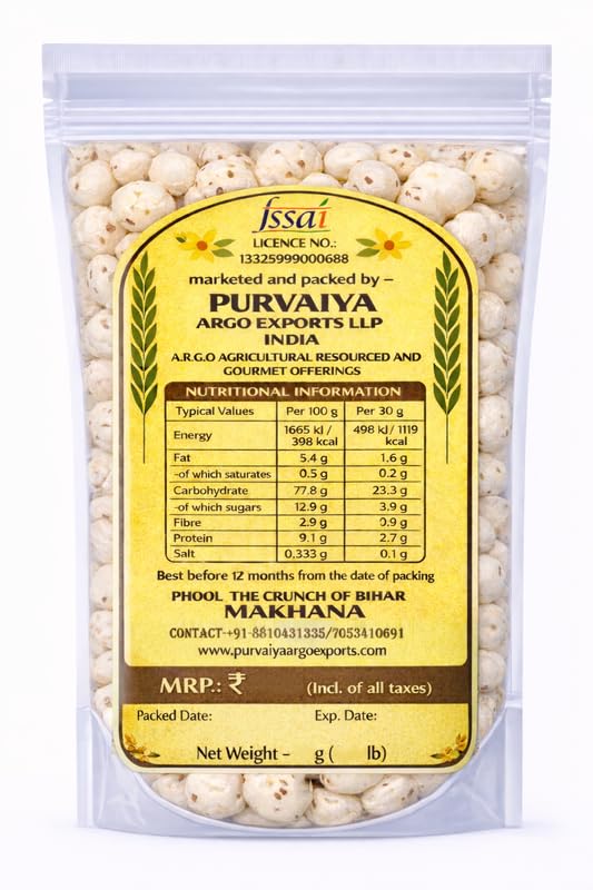 PURVAIYA ARGO PREMIUM FOXNUTS 750 gram