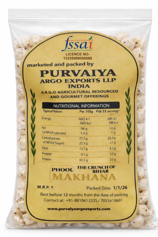 PURVAIYA ARGO REGULAR FOXNUTS 100 GRAM